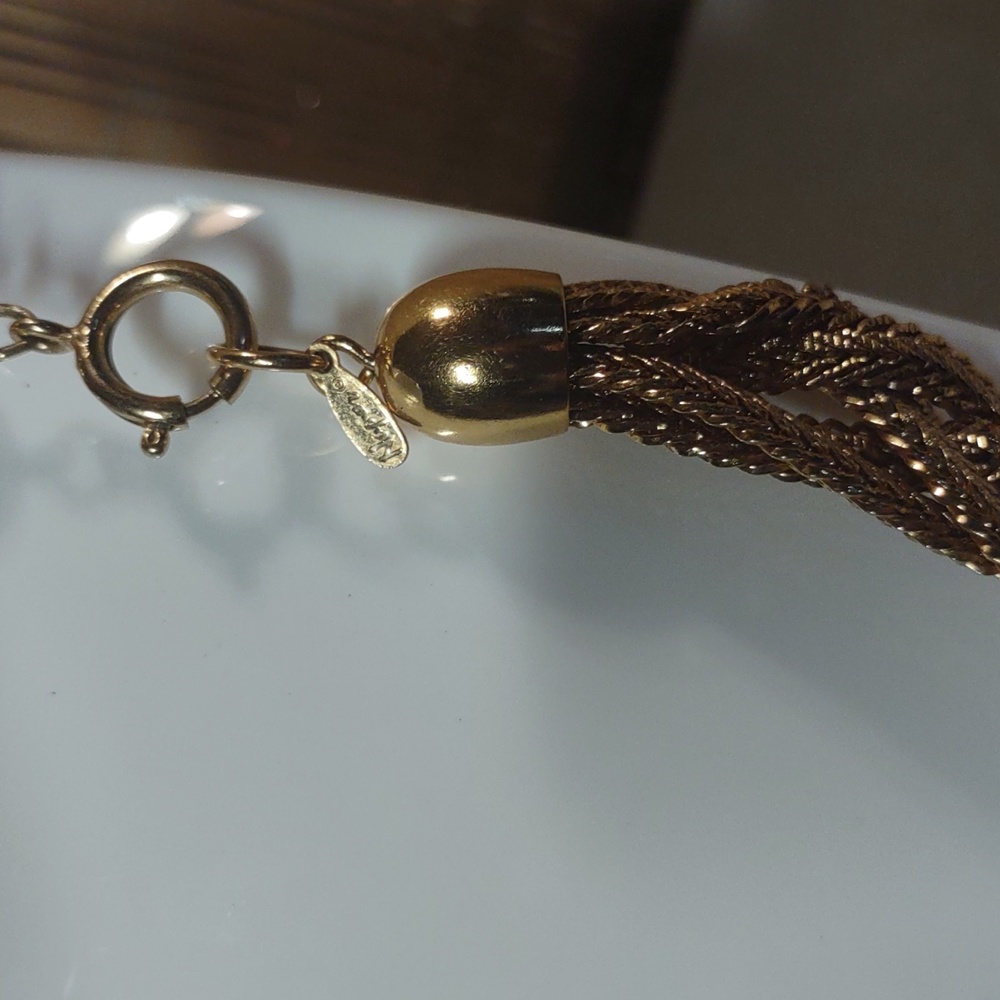 Napier gold-plated braided choker - Picture 3 of 3